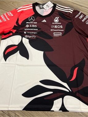 Adidas Mercedes AMG Petronas F1 Team Driver Jersey Men’s XL JZ6206 $100 NWT
